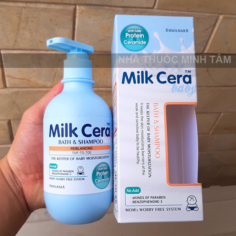 Sữa tắm gội trẻ em 2 in 1 Milk Cera 300ml Hàn Quốc An Toàn cho Trẻ Sơ Sinh 005