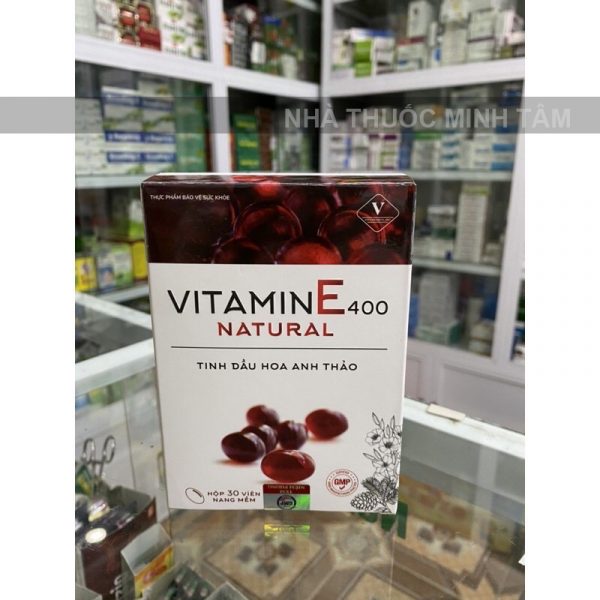 VITAMIN E 400 Natural Tinh dầu hoa anh thảo giúp làm đẹp da