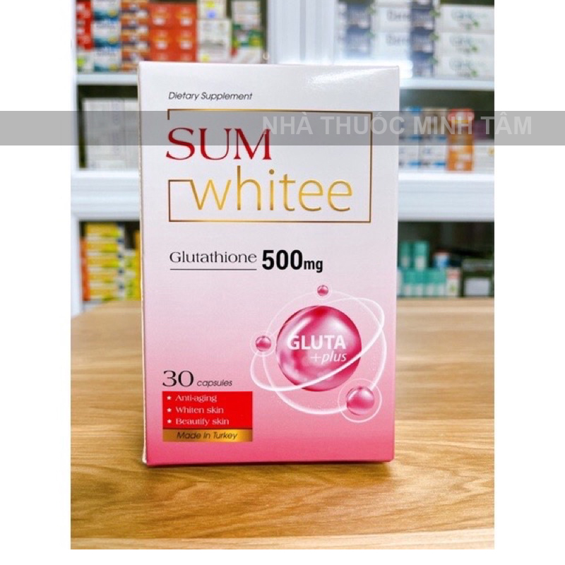 Viên uống trắng da, chống lão hóa - Sum Whitee Glucathion 500mg 001